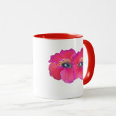 Mug Yeux d'Hibiscus - rose (Devant droit)