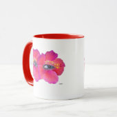 Mug Yeux d'Hibiscus - rose (Devant gauche)