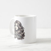 Mug Yeux roulants de fille sarcastique avec coupe (Devant gauche)