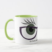 Mug Yeux verts et lunettes (Gauche)