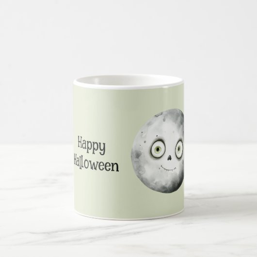 Mug Yeux verts Halloween Lune (Centre)