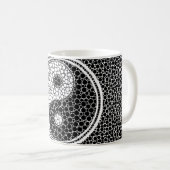 Mug Yin et art de point de Yang noir et blanc (Devant droit)