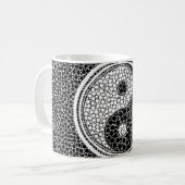 Mug Yin et art de point de Yang noir et blanc (Devant gauche)