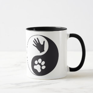 Mug Yin et Yang avec la main et la patte