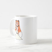 Mug Yin et Yang les filles de Fox (Kitsune) (Devant gauche)
