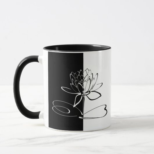 Mug Yin Yang Black Lotus Blossom (Gauche)