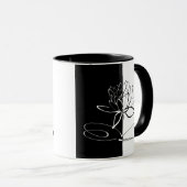 Mug Yin Yang Black Lotus Blossom (Devant droit)