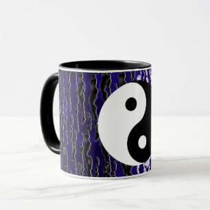 Mug Yin Yang Bleu Tranquillité Énergie Zen