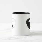 Mug Yin Yang Heart (B/W) (Centre)