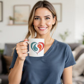 Mug Yin Yang Heart Balance artistique