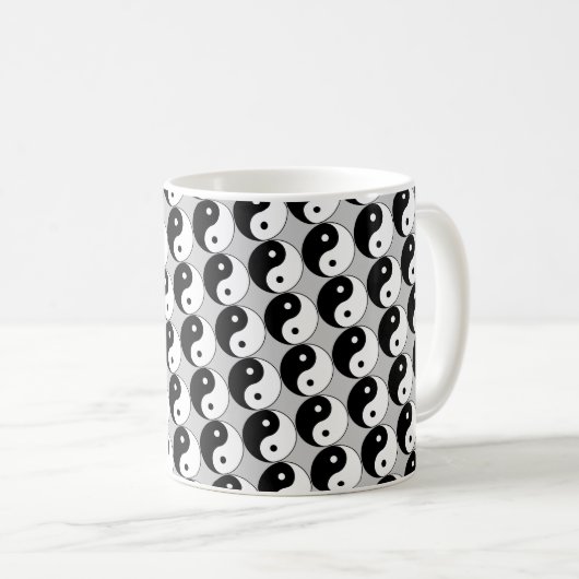 Mug Yin Yang symbole noir blanc (Devant droit)