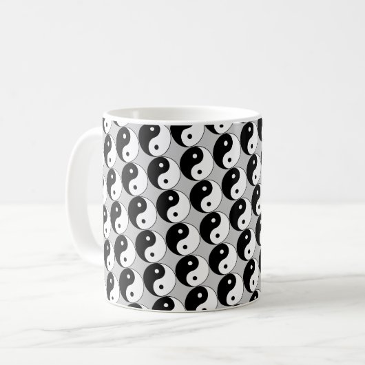 Mug Yin Yang symbole noir blanc (Devant gauche)