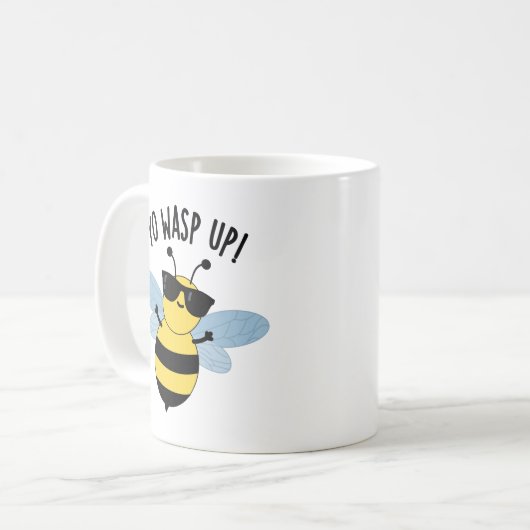 Mug Yo Wasp Up Funny Bug Pun (Devant gauche)