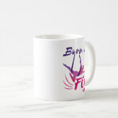 Mug Yoga Aérien soies Né pour voler (Devant droit)