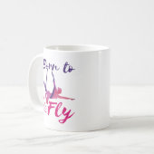 Mug Yoga Aérien soies Né pour voler (Devant gauche)