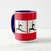 Mug Yoga bleu rouge (Devant gauche)