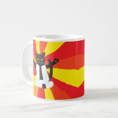 Mug Yoga cadeau chat guru enthousiaste méditation paix (Devant gauche)