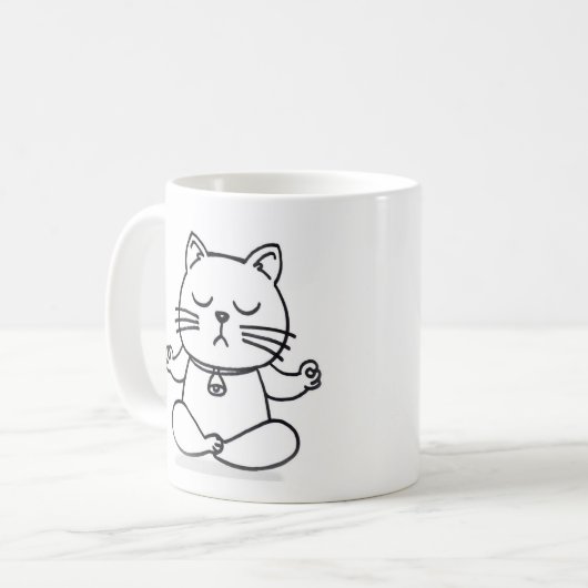 Mug yoga cat (Devant gauche)