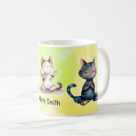 Mug Yoga de chat (Devant droit)