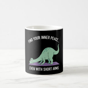 Mug Yoga de dinosaure drôle : Trouvez votre paix intér