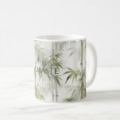 Mug Yoga de pleine conscience en bambou vert (Devant droit)