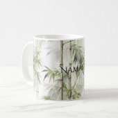 Mug Yoga de pleine conscience en bambou vert (Devant gauche)