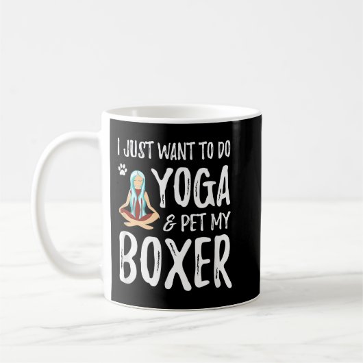Mug Yoga et boîte pour Funny Chien Maman Idée cadeau (Gauche)