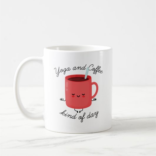 Mug Yoga Et Café En Quelque Sorte De Journée (Gauche)