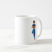 Mug Yoga girl Meditation Namaste (Devant droit)