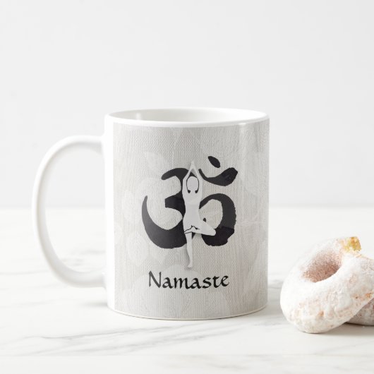 Mug YOGA Instructeur d'aquarelle méditation Pose Om SI (Avec donut)