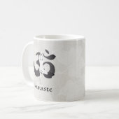 Mug YOGA Instructeur d'aquarelle méditation Pose Om SI (Devant gauche)