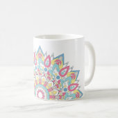 Mug Yoga Mandala with Three Poses (Devant droit)