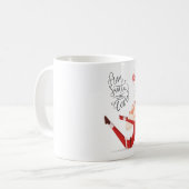 Mug Yoga Noël Père Noël pose Yoga (Devant gauche)