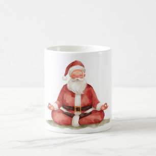 Mug Yoga Noël Père Noël pose Yoga