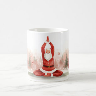 Mug Yoga Noël Père Noël pose Yoga