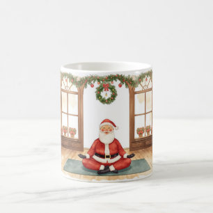 Mug Yoga Noël Père Noël pose Yoga