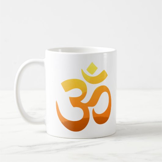 Mug Yoga Om Mantra Or Méditation Soleil Inspiration (Gauche)