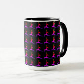 Mug Yoga rouge noir (Devant droit)