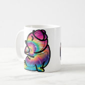 Mug Yoga super Bulldog : Drôle teinture de lacets (Devant gauche)