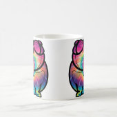 Mug Yoga super Bulldog : Drôle teinture de lacets (Centre)