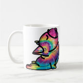 Mug Yoga super Bulldog : Drôle teinture de lacets (Gauche)