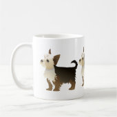 Mug Yorkie Basic Personnaliser de race avec texte et c (Gauche)