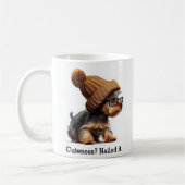 Mug Yorkie Branché Avec Vibes Hipster Cool (Gauche)
