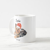 Mug Yorkie mignonne personnalisée avec aquarelle de Sa (Devant gauche)