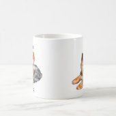 Mug Yorkie mignonne personnalisée avec aquarelle de Sa (Centre)