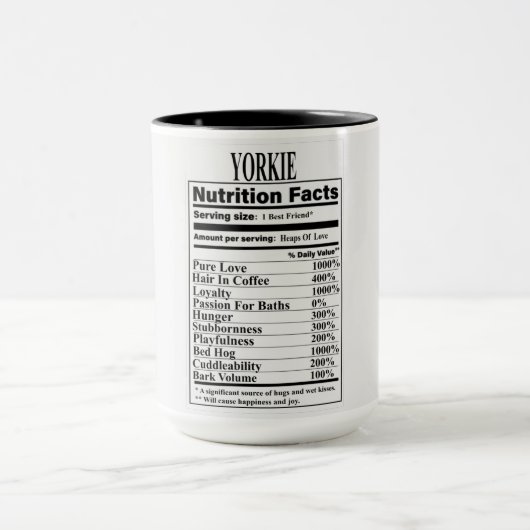 Mug Yorkie Nutrition Facts (Centre)