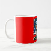 Mug Yorkie Poo Rouge,Blanc & Bleu (Gauche)