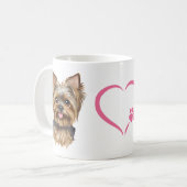 Mug Yorkie Puppy Rose Aquarelle Yorkshire Terrier (Devant gauche)