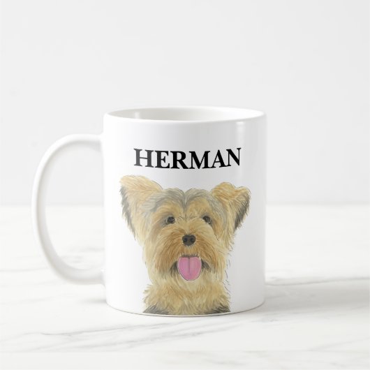 Mug Yorkie Yorkshire Terrier personnalisé (Gauche)
