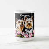 Mug Yorkies et Roses Monogramme (Centre)